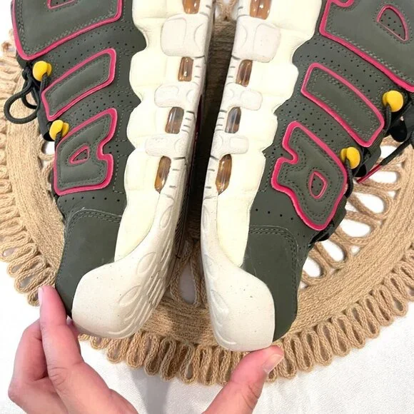 Nike Air More Uptempo Cargo Khaki Sneakers DH0622-300 Size 9.5 Men's - Picture 6 of 10